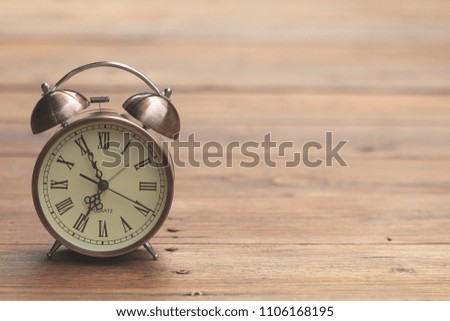 Retro clock on the desk
