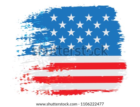 USA flag symbol.Grunge American flag.