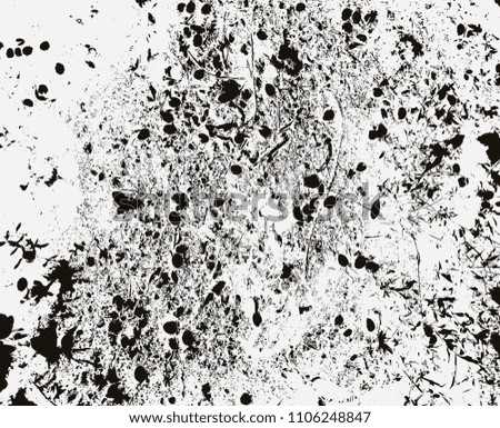Black and white grunge, vector texture. Abstract background. Effect of grain and noise. Template for design, retro style.
