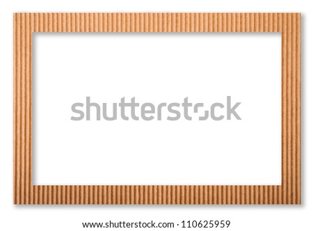 cardboard frame  isolated on white