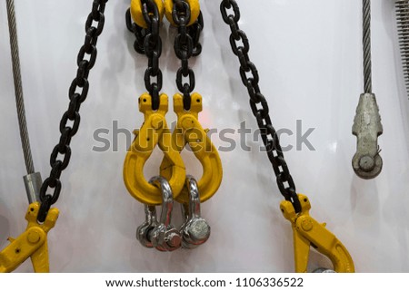 hook , chain and steel wire set for crane 