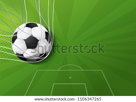 soccer game, vector illustration, you can place relevant content on the area.