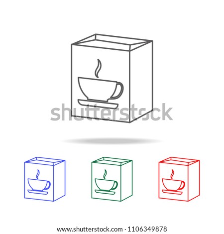a packet of tea icon. Elements of grocery store  in multi colored icons. Premium quality graphic design icon. Simple icon for websites, web design, mobile app on white background