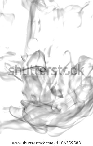 abstraction, black smoke on white background