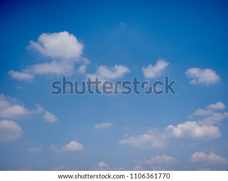 Landscape with blue sky and clouds
