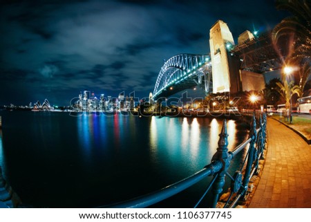 Sydney skyline at night