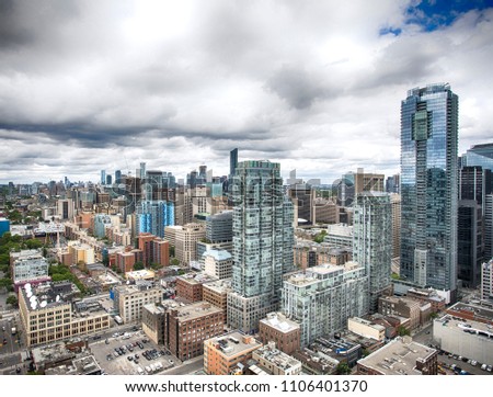 Aerial view of Toronto Downtown, Ontario, Canada