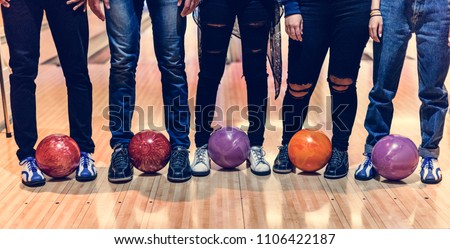 Time with friends at a bowling alley