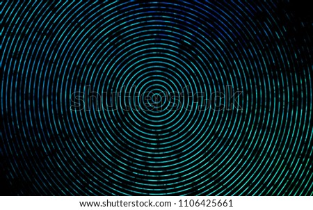Dark Blue, Green vector pattern with curved circles. A vague circumflex abstract illustration with gradient. The template for cell phone backgrounds.
