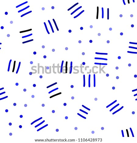 Light BLUE vector seamless template with geometric lines. Decorative abstract design of repeating lines, circles. Template for business cards, websites.
