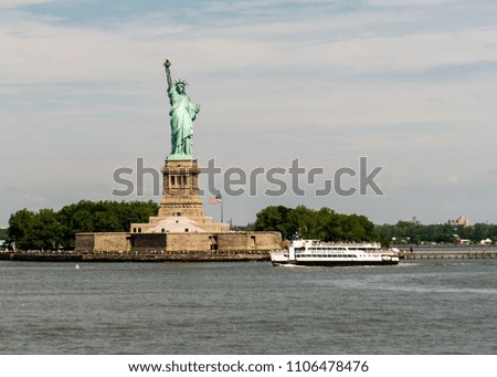 New York City Skyline and Statue of Liberty