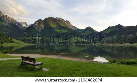 Schwarzsee / Black Lake in the Canton of Fribourg, Switzerland