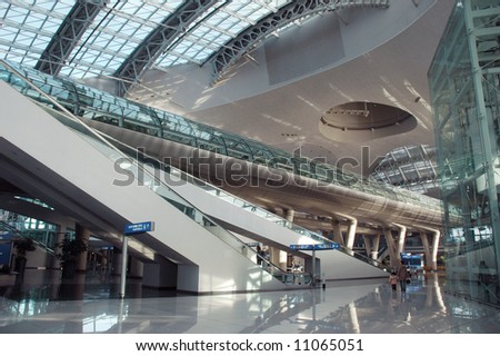 futuristic airport building