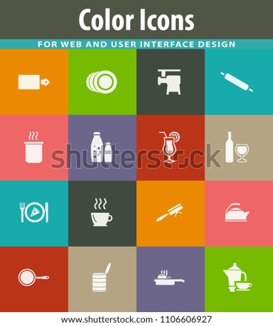 Food and kitchen symbol for web icons
