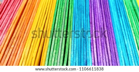 colorful ice cream sticks background and feel like a numb,confused and  dizzy