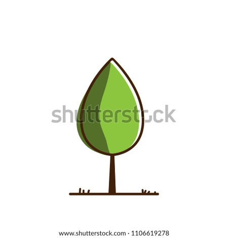 Tree icon vector illustration on white background