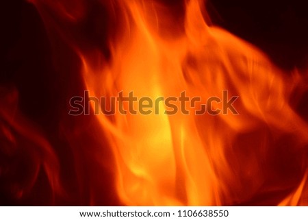 Log fire, fire in the fireplace, Costa Blanca, Alicante province, Spain