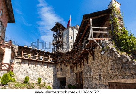 castle in Korzkiew in the south of Poland Royalty-Free Stock Photo #1106661791