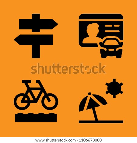 race, form, decision and pointer icons set. Vector illustration for web and design