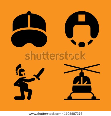 empty, versus, health and motorcycle icons set. Vector illustration for web and design