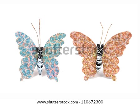 Butterfly decorative isolated on white background
