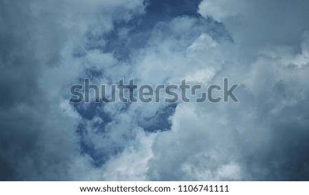 Sky and clouds in afternoon