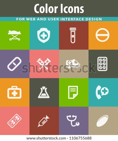 Medical icon set for web sites and user interface