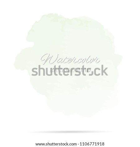 beautiful abstract green watercolor art hand paint on white background,brush textures for logo.There is a place for text.Perfect stroke design for headline.luxury boutique Illustrations.