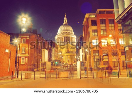 City of London,  and St. Paul's cathedral, Business office, England, UK
