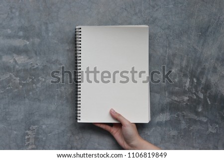 Blank Book on Wooden Table. (workplace, mock up, Copy Space, Paper Mock up, Blank Book Muck up, Book Muck up, white Mockup, Sheet mockup )