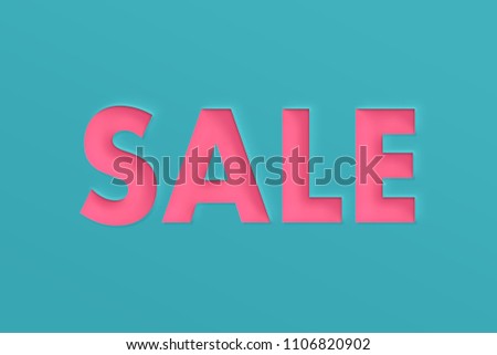 Summer sale banner with paper cut. design for banner, flyer, invitation, poster, website or greeting card. Paper cut style.