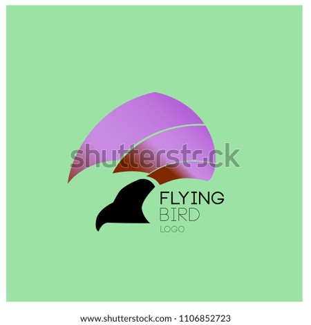 Vector simple bird illustration for logo and symbol. 