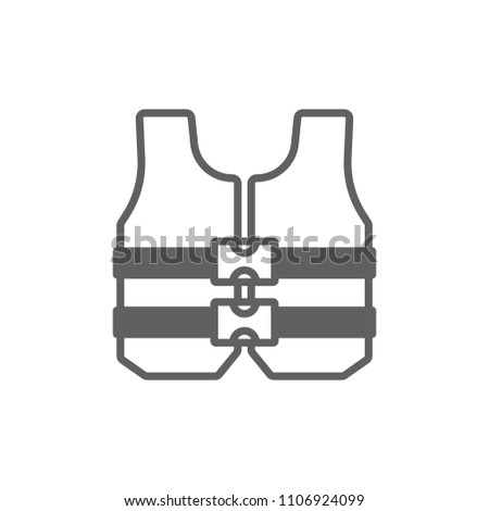 Life vest icon vector in trendy flat style isolated on white background