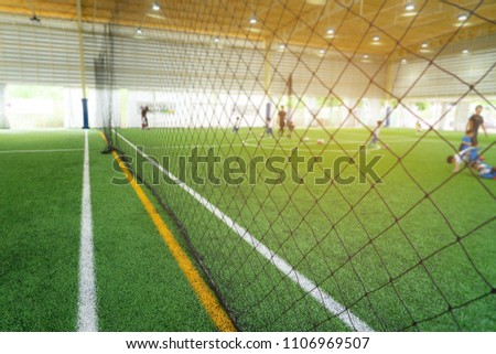 Boundry Line of an indoor football soccer training field