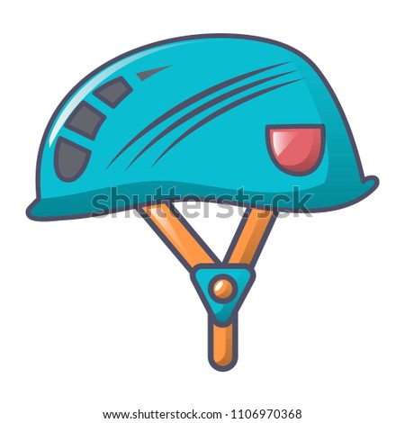 Climb helmet icon. Cartoon of climb helmet vector icon for web design isolated on white background