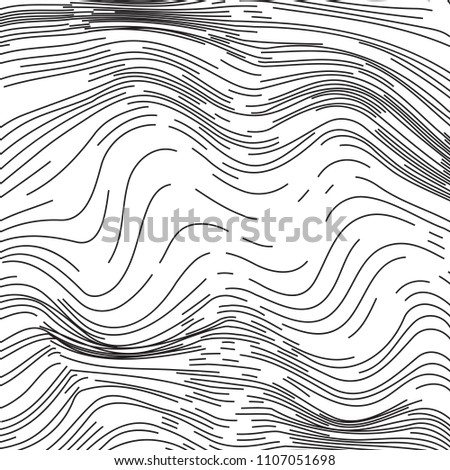 Thin line pattern with irregular halftone strokes. Simple stroke abstract geometric texture. Lined vector background