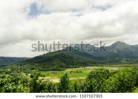 Fabulous countryside landscape in Hawaii