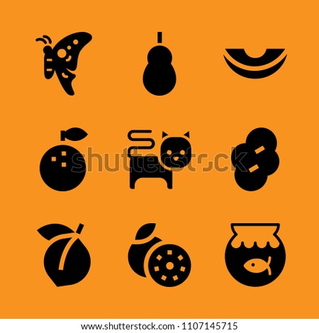outside, sour, delicious and color icon set. Vector illustration for web and design.