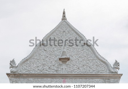 temple asian in thai architecture roof . gable roof design