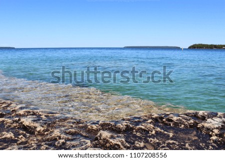 Rocky Beach with Clear Blue Water - Bruce Peninsula Ontario Canada