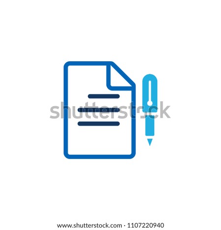 Write Document Logo Icon Design