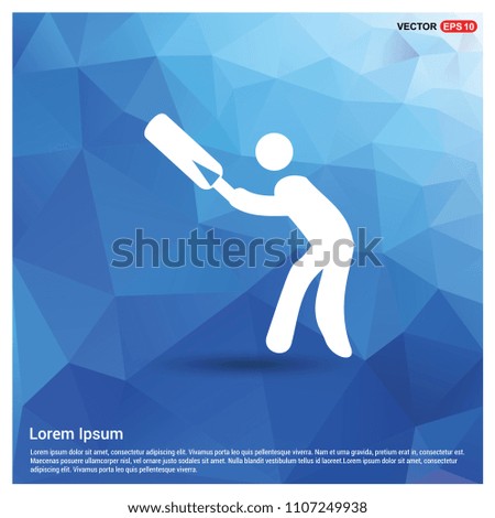 Batsman Icon - Free Vector Icon