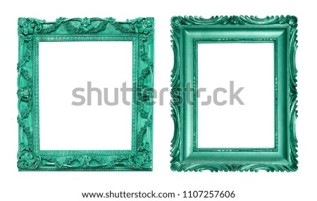vintage picture frame, isolated on white