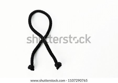 Black rope symbol awareness day. Free space for your text