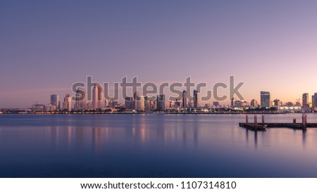 San Diego skyline at sunrise