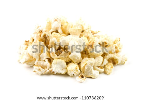 popcorn isolated on the white background