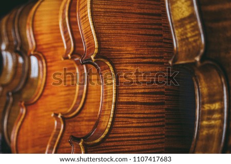 Studio shooting violin