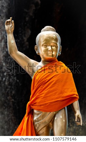 The Baby Buddha statue  in Thailand