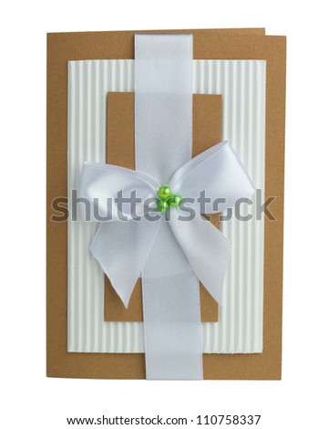 handmade wedding card on a white background. isolated