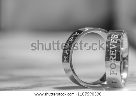 happy wedding rings forever
